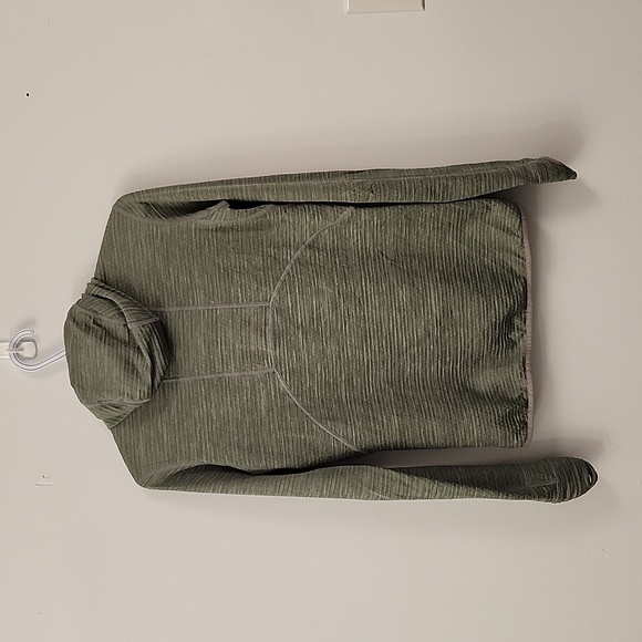 MEC grey long sleeve activewear top thumbholes hood XS - Picture 7 of 8